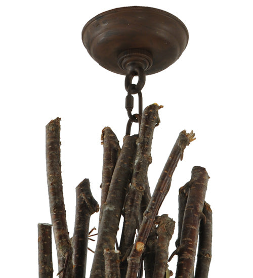 100" Wide Twigs 10 Light Chandelier