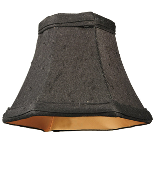 6"W X 4.5"H Hexagon Black Fabric Shade