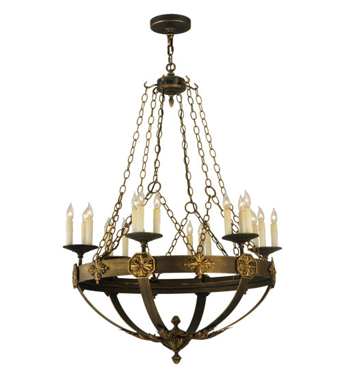 32"W Neapolis 18 Lt Chandelier