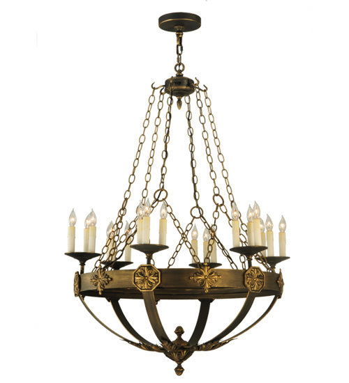 32"W Neapolis 18 Lt Chandelier