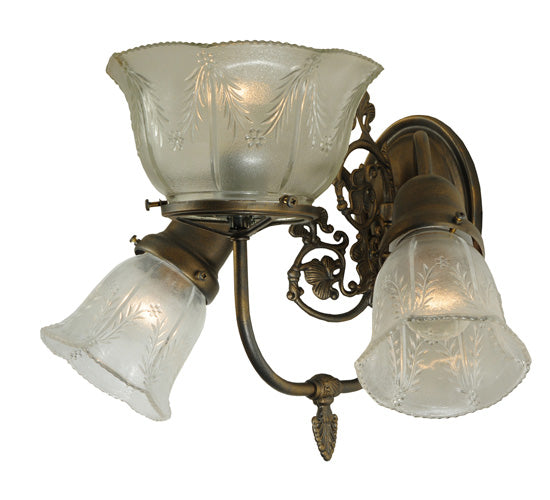 15" Wide Revival Gas & Electric 3 Light Wall Sconce