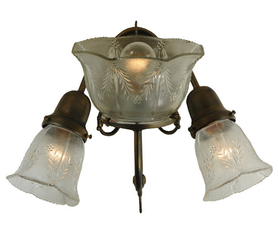 15" Wide Revival Gas & Electric 3 Light Wall Sconce