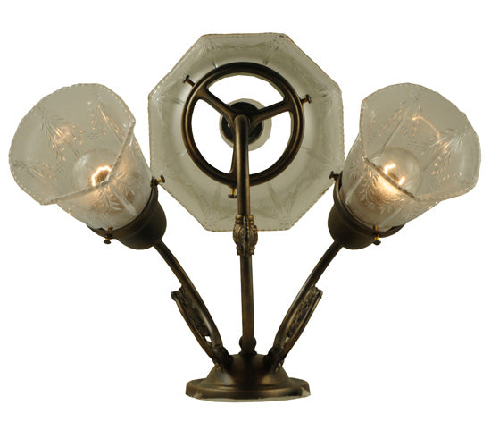 15" Wide Revival Gas & Electric 3 Light Wall Sconce