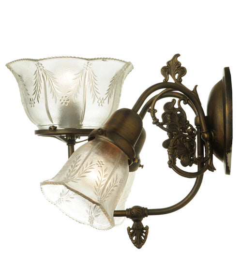 15" Wide Revival Gas & Electric 3 Light Wall Sconce