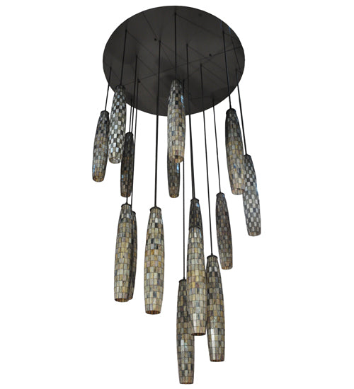 72"W Checkers 16 Lt Cascading Pendant