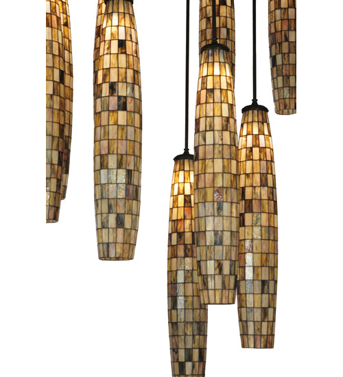 72"W Checkers 16 Lt Cascading Pendant