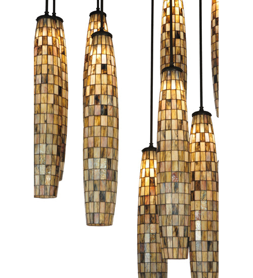 72"W Checkers 16 Lt Cascading Pendant