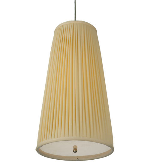 13" Wide Channell Tapered & Pleated Pendant