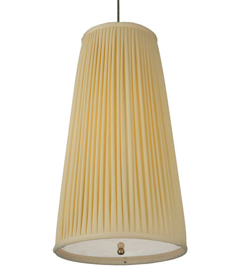 13" Wide Channell Tapered & Pleated Pendant