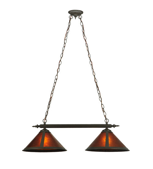 35" Long Sutter 2 Light Island Pendant