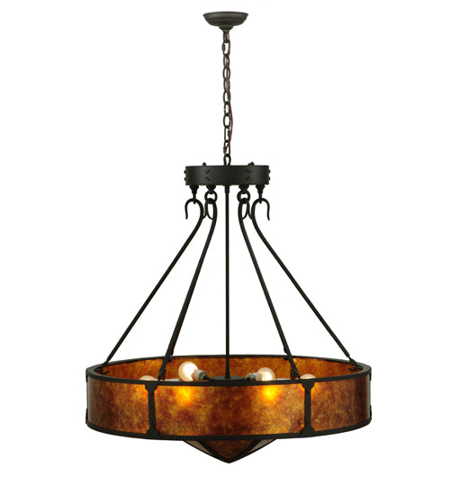 32"W Timber Inverted Pendant