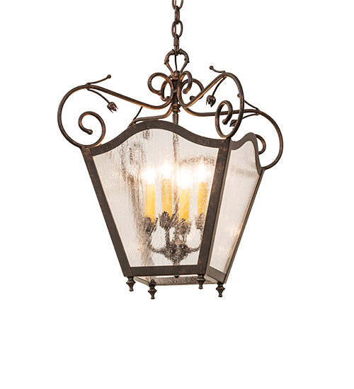 16" Square Terena 4 Light Pendant