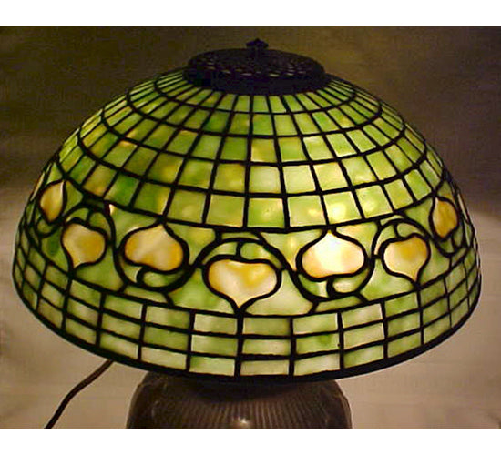 Authentic Tiffany Acorn & Tobacco Leaf Table Lamp