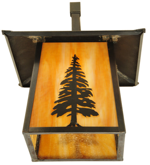 12" Wide Stillwater Tall Pine Straight Arm Wall Sconce