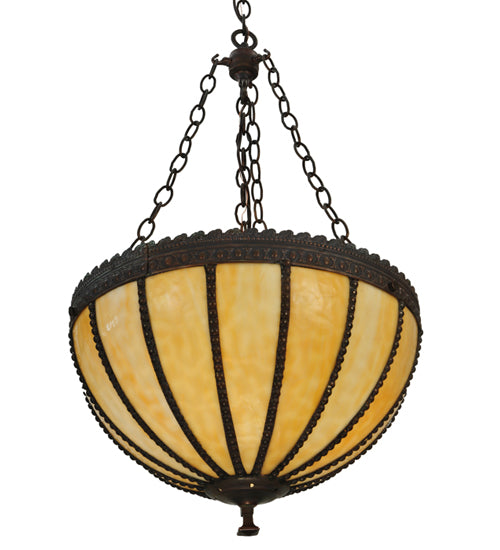 17"W Gothic Beige Inverted Pendant