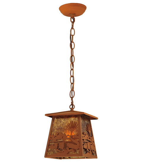 7.25" Square Alligator Lantern Pendant