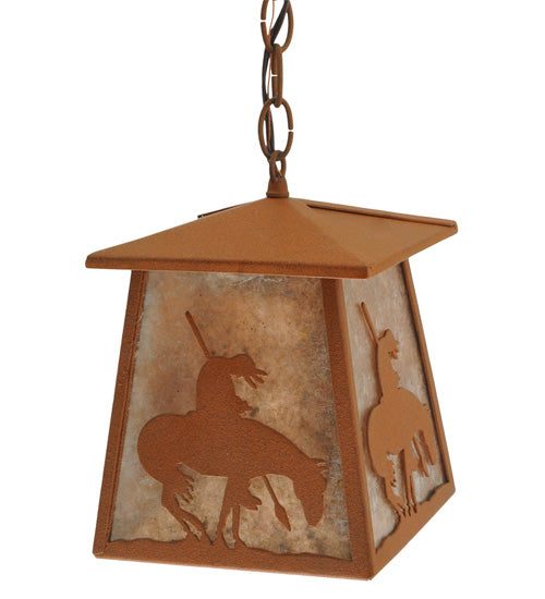 7"Sq Trails End Lantern Pendant