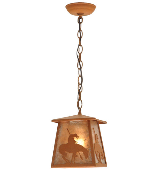 7"Sq Trails End Lantern Pendant