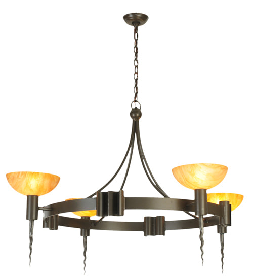 48.5"W Kuberic 4 Lt Chandelier