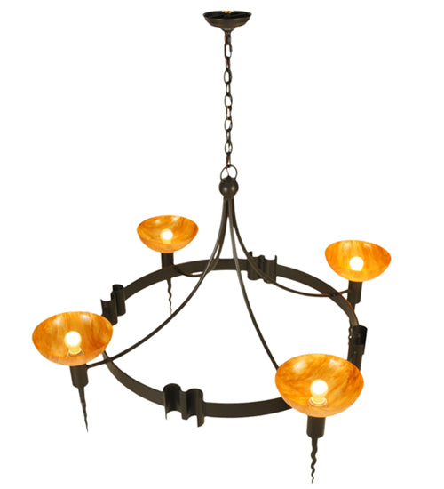 48.5"W Kuberic 4 Lt Chandelier