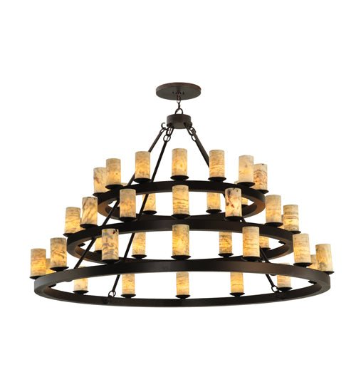 70" Wide Loxley Horizon Ring 42 Light Three Tier Chandelier