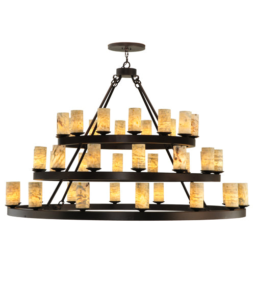 70" Wide Loxley Horizon Ring 42 Light Three Tier Chandelier