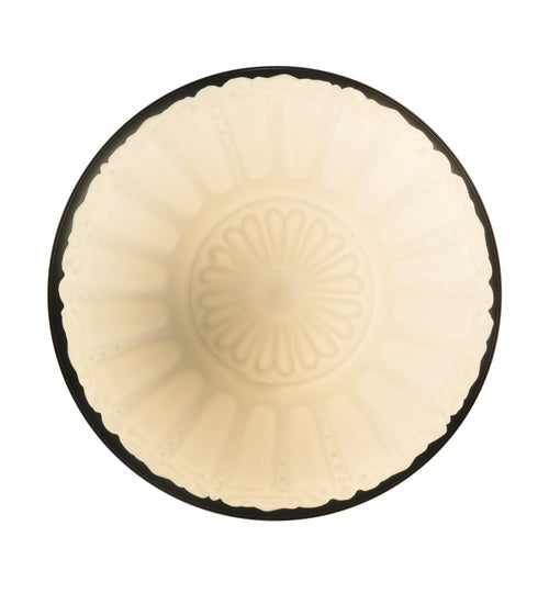 15.25" Wide White Puffy Rose Flushmount