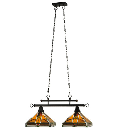 35"L Abilene 2 Lt Island Pendant