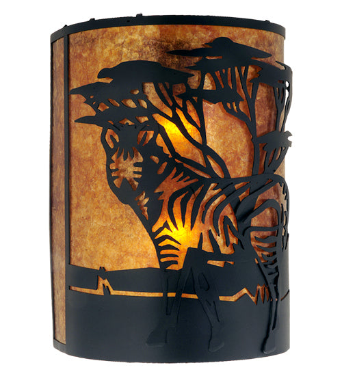 12"W Zebra Left Wall Sconce