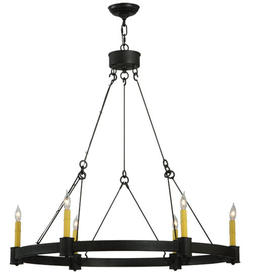 35.75"W Kenosha 6 Lt Chandelier