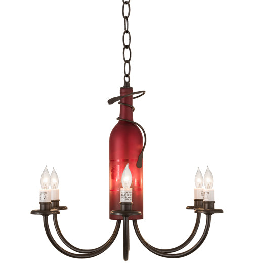 18" Wide Tuscan Vineyard 6 Light Chandelier