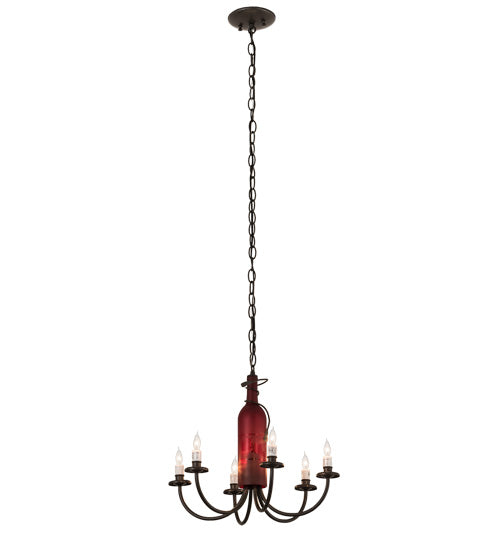 18" Wide Tuscan Vineyard 6 Light Chandelier