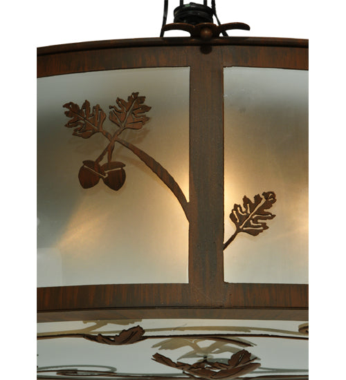 30" Wide Oak Leaf & Acorn Flushmount