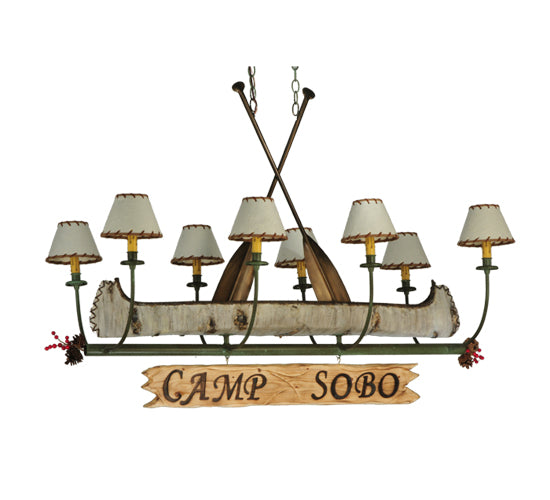 51.5"L Personalized Canoe 8 Lt Chandelier