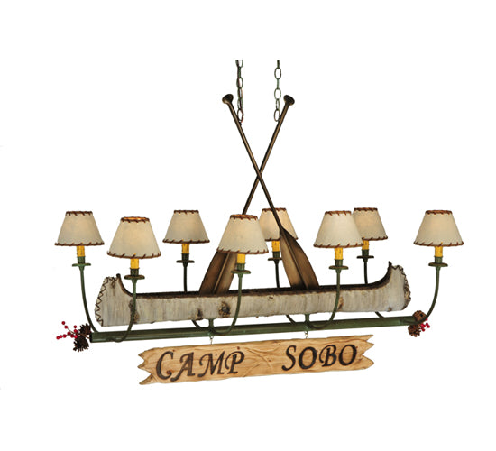 51.5"L Personalized Canoe 8 Lt Chandelier