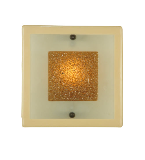 12"Sq Metro Fusion Bullion Glass Wall Sconce