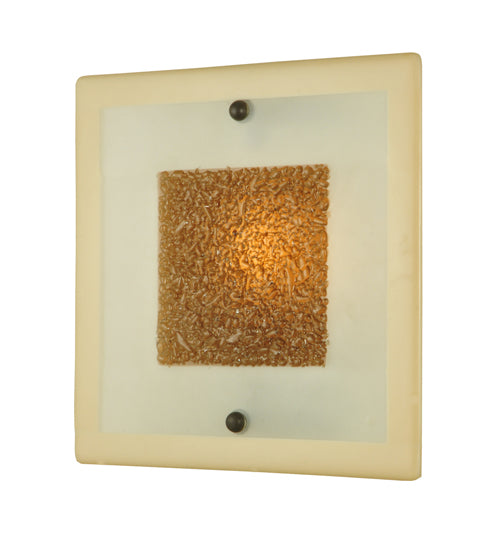 12"Sq Metro Fusion Bullion Glass Wall Sconce