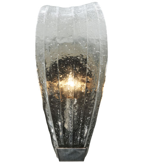 5.75" Wide Metro Fusion Crystal Clear Glass Wall Sconce