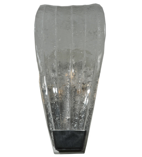 5.75" Wide Metro Fusion Crystal Clear Glass Wall Sconce