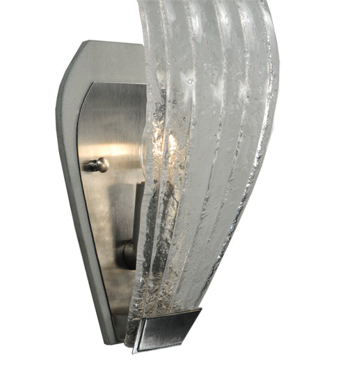 5.75" Wide Metro Fusion Crystal Clear Glass Wall Sconce