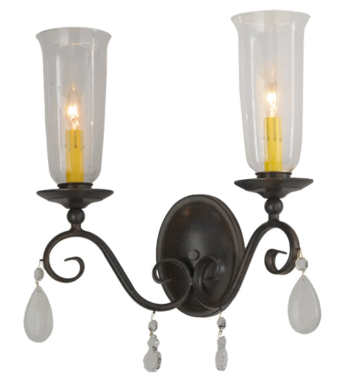 16"W Wallis 2 Lt Wall Sconce