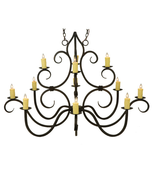 60" Wide Clayton 12 Light Chandelier