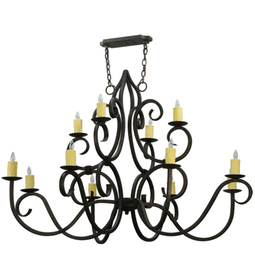 60" Wide Clayton 12 Light Chandelier