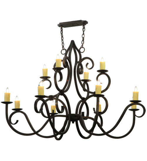 60" Wide Clayton 12 Light Chandelier