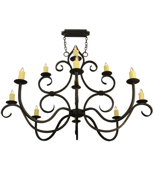 60" Wide Clayton 12 Light Chandelier