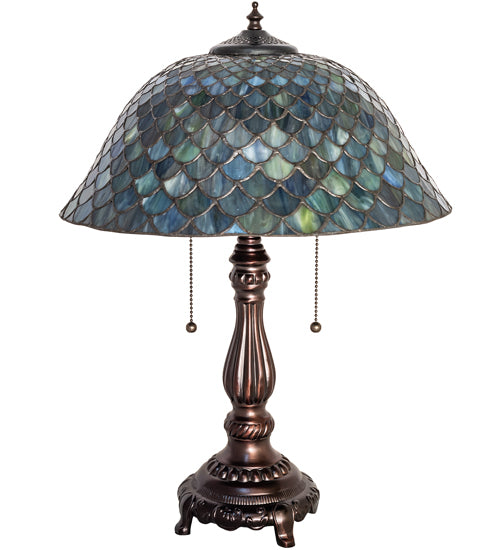 22" High Tiffany Fishscale Table Lamp