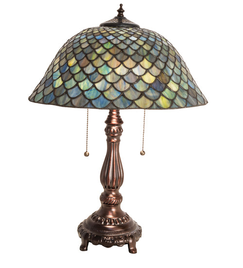 22" High Tiffany Fishscale Table Lamp