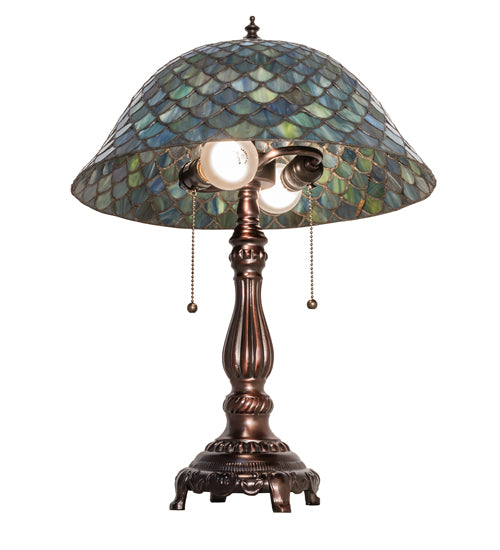 22" High Tiffany Fishscale Table Lamp