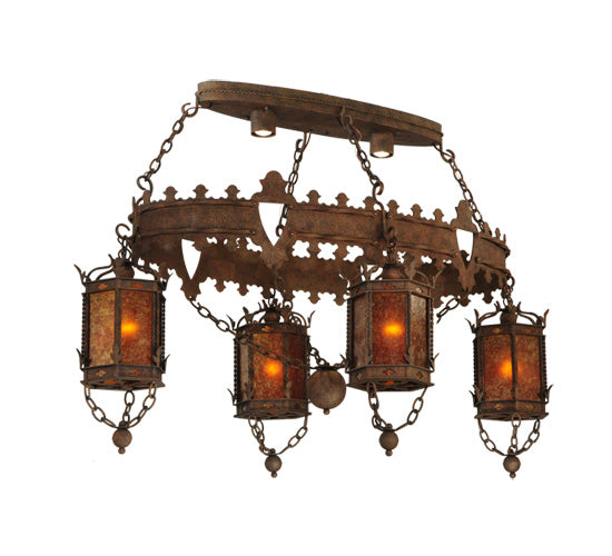 58"L Valhalla 4 Lt Oblong Chandelier