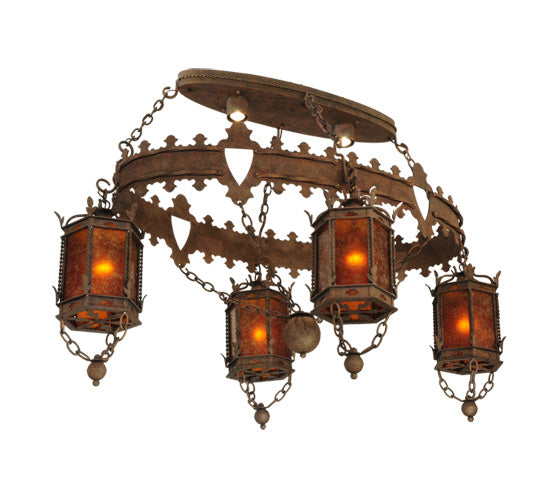 58"L Valhalla 4 Lt Oblong Chandelier